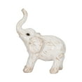 thumbnail image 4 of Modern Resin Elephant Figurine for Home Decor - Decorative Object for Bathroom, Living Room, and Shelf Accent - Ornaments for Office, Entryway Display, or Coffee Table Decor - 11", White, 4 of 11