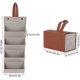 thumbnail image 2 of 2024, organizador de gafas, organizador de gafas de sol con 4 ranuras, caja de almacenamiento plegable para gafas, práctico estuche de viaje para varias gafas (marrón), 2 of 4