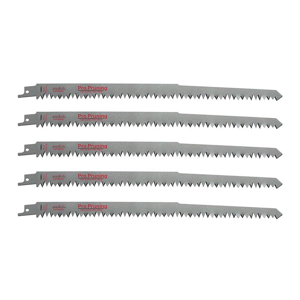 12Inch Wood Pruning Reciprocating/Sawzall Saw Blades (5 TPI) 5 Pack