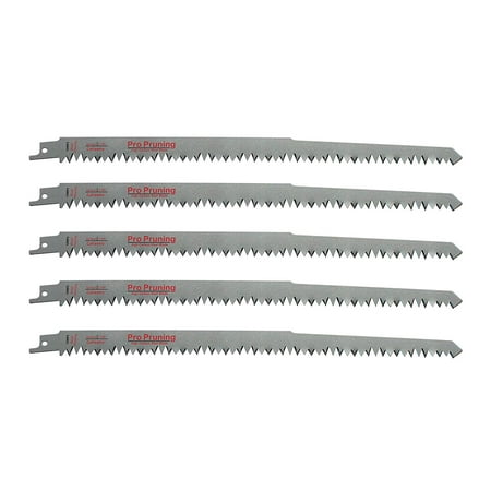 12-Inch Wood Pruning Reciprocating/Sawzall Saw Blades (5 TPI) - 5 (Best Reciprocating Saw Blades For Steel)