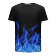thumbnail image 4 of Njagoc3 Mens Flame Print Short - Sleeve T - Shirt, Regular Fit, Soft Fabric, Summer Casual & Outdoor, Bold Graphic Top, 4 of 6