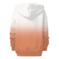 thumbnail image 3 of Women's Gradient Color Full Zip Hooded Sweatshirt, Soft Breathable Long Sleeve Pullover for Spring Autumn Casual Wear, Streetwear Fashion and Daily Comfort Orange XXL, 3 of 6