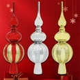 thumbnail image 4 of Christmas Tree Topper,Plastic Plating Gourd Tree Top Decoration Props,Finials Glitter Xmas Star Tree Topper for Holiday New Year Decor Christmas Ornaments(Gold), 4 of 9