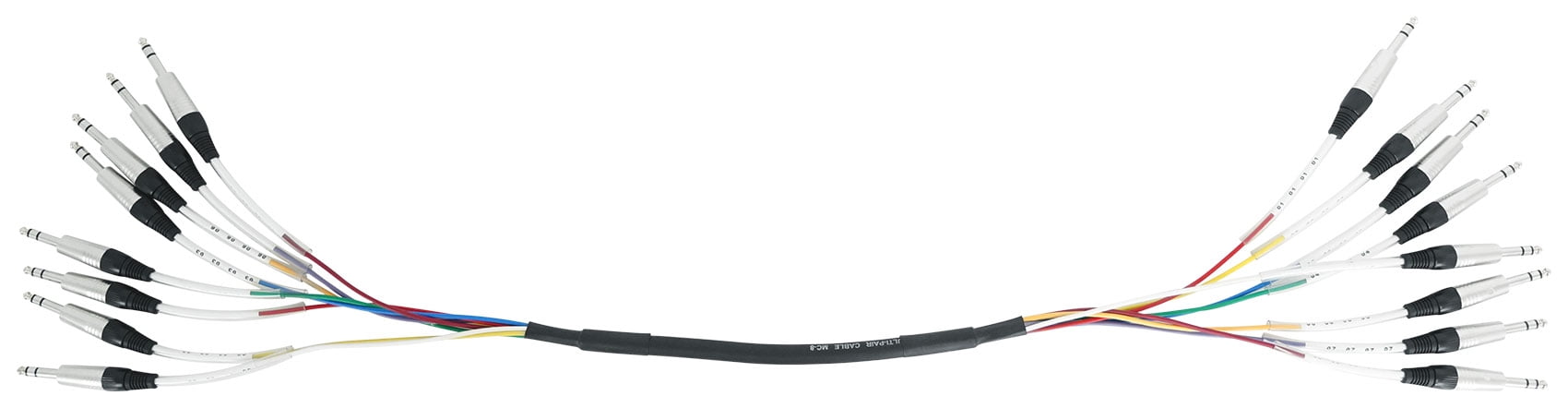 Rockville SQ803 8 Channel 3 Foot 1/4" TRS Snake Cable (Male to Male)