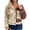 Khaki, variant on BiZtdJrK Polar Fleece Jackets for Women Fashion Colorblock Plush Cropped Cardigans Casual Button Lapel Long Sleeve Outerwear with Pockets Prime Today Khaki S