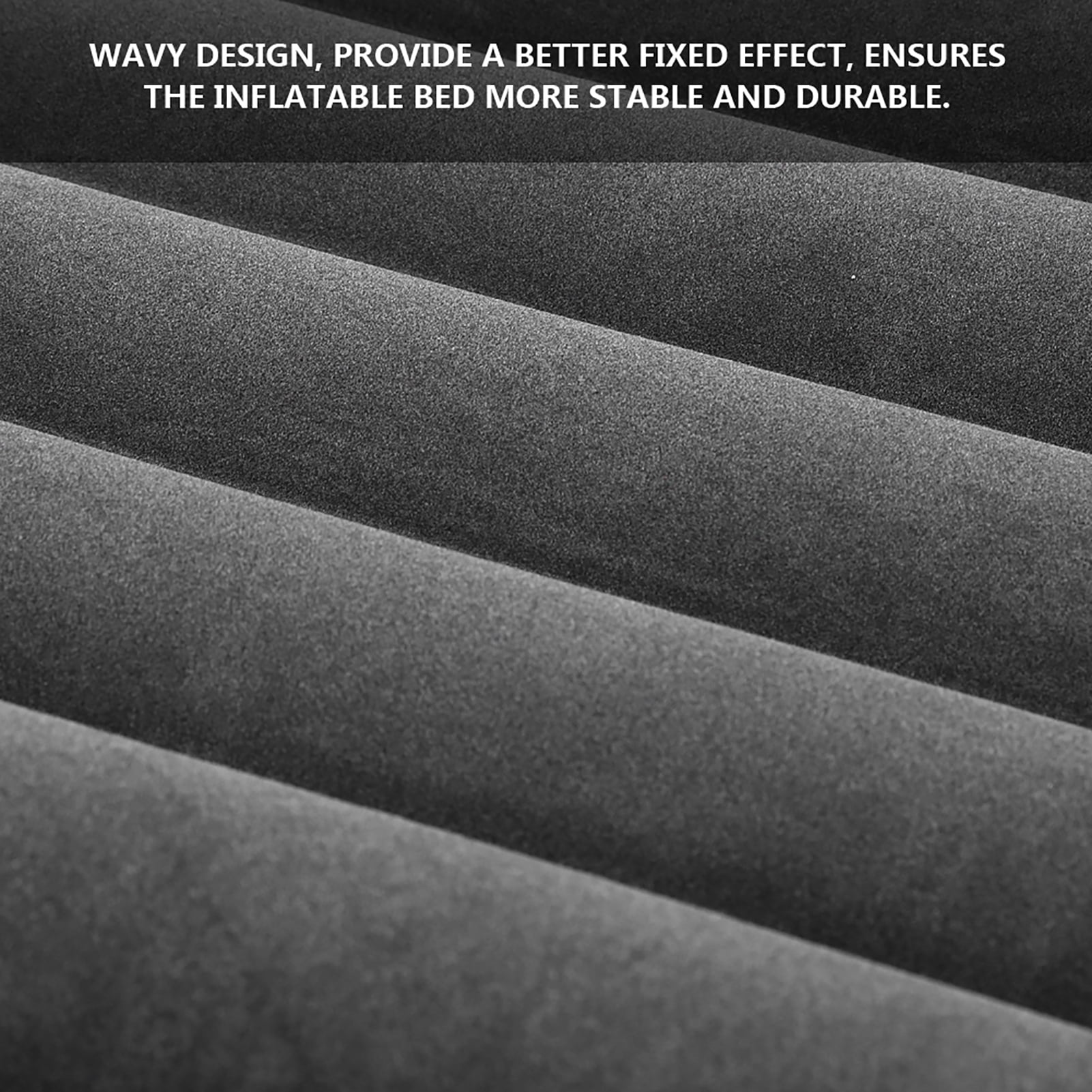 Inflatable Mattress, Flocked PVC Car Air Bed Noise Reduction  For Travel Camping