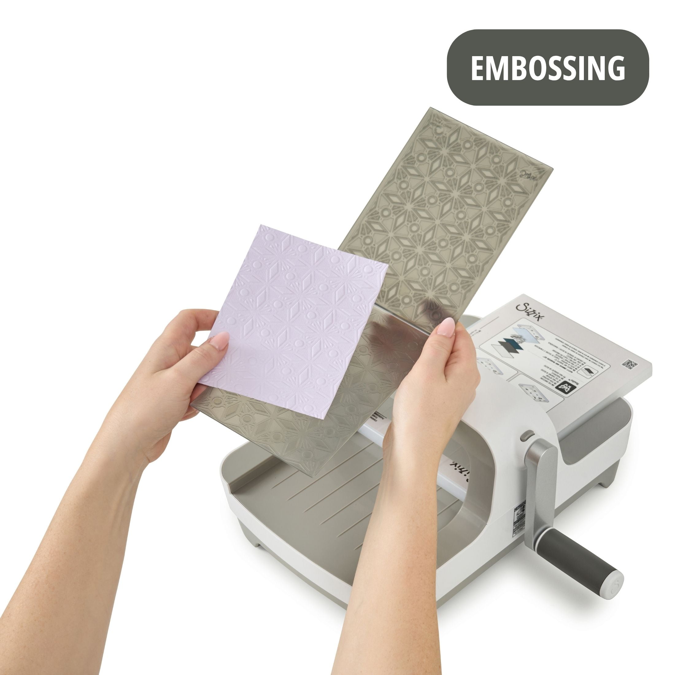 Sizzix Big Shot Machine with Starter Kit, 6" Die-Cutting and Embossing Machine with Cutting Dies, Embossing Folder and Cardstock