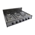 thumbnail image 2 of Estufa de mesa para gas con 6 quemadores de aluminio y lámina acero negro SUPRA Parrilla 6Q-POP, 2 of 7