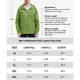 thumbnail image 3 of SPEEDRUN Mens Rain Jackets Men Waterproof breathable Lightweight Windbreaker with Hood Outdoor Raincoat for Hiking Running Travel Olive Green 2XL, 3 of 7