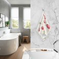 thumbnail image 2 of Yayeee 2 Pack Hand Towels for Bathroom 100% Cotton 16" x 28" Soft Absorbent Kitchen Towel, Red Cherry, 2 of 7