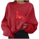 thumbnail image 1 of Sudaderas cortas estampadas de manga larga informales para mujer a la moda navideña Pompotops  gfhjh8511, 1 of 1