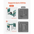 thumbnail image 3 of VEVOR Garden Kneeler and Seat, 6 in Wide Kneeling Pad, Heavy Duty Garden Kneeling Stool, Folding Garden Seat with 2 Tool Bags, Relieve Knee & Back Pain, Portable Garden Bench for Women Grandparents, 3 of 9