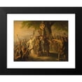 thumbnail image 2 of Barend Wijnveld 18x14 Black Modern Framed Museum Art Print Titled - Brinio as Leader of the Canine Fats Raised on the Shield, Anno 70 (1835-1897), 2 of 5
