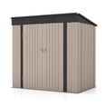 thumbnail image 6 of Patiowell 6x4 FT Outdoor Storage Shed, Metal Sheds with Double Lockable Doors for Lawn, Brown, 6 of 9