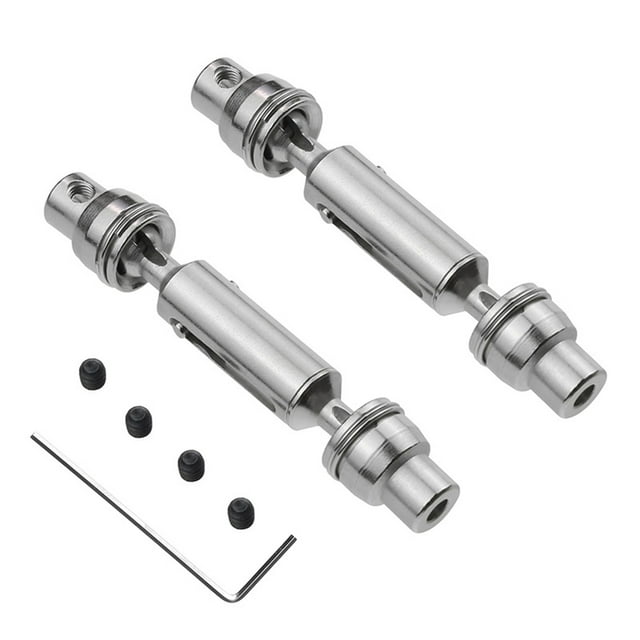 Eje de transmisión 2 piezas Compatible con WPL B1 B16 B24 B36 C1 C24 C34 JJRC Q60 Q61 Q65 MN 90 RC C Irfora Silver