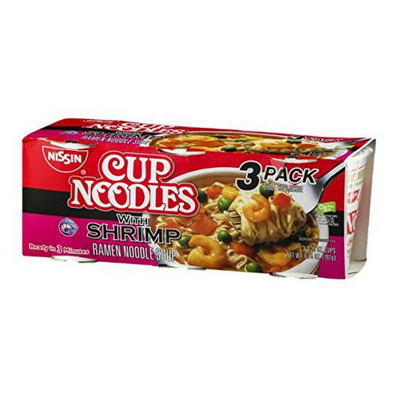 Nissin Ramen Cup Noodles with Shrimp KKS1 - 3 CT