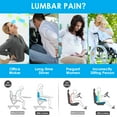 thumbnail image 4 of Comficlouds Seat Cushion & Lumbar Support Pillow for Office Chair,Orthopedic Car Seat Cushion Memory Foam Back Support, Black, 4 of 9
