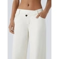 thumbnail image 5 of Women'S Wide Leg Jeans High Waisted Stretchy Straight Leg Jeans Trendy Loose Denim Pants Cream White XS, 5 of 9