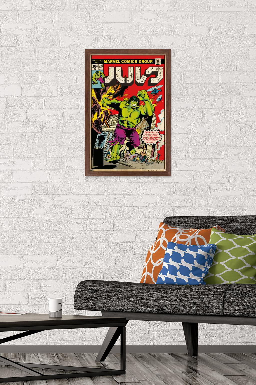 Marvel Katakana - Hulk #206 Wall Poster, 14.725" x 22.375" Framed