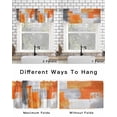 thumbnail image 6 of Burnt Orange Grey Kitchen Curtain Valances for Windows Farmhouse Short Curtains, Modern Oil Painted Abstract Art Rod Pocket Valance Curtain for Bedroom Cafe Living Room 60"x18", 6 of 8