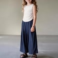 thumbnail image 7 of Ruyang Girls Wide Leg Pants Flowy Loose Fit Palazzo Pants for Kids Elastic High Waist Baggy Trouser Lightweight Casual Beach Bottoms, 7 of 7