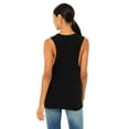 thumbnail image 2 of Bella Canvas Womens Flowy Scoop Blended Muscle Tank, XL, Black Heather, 2 of 3