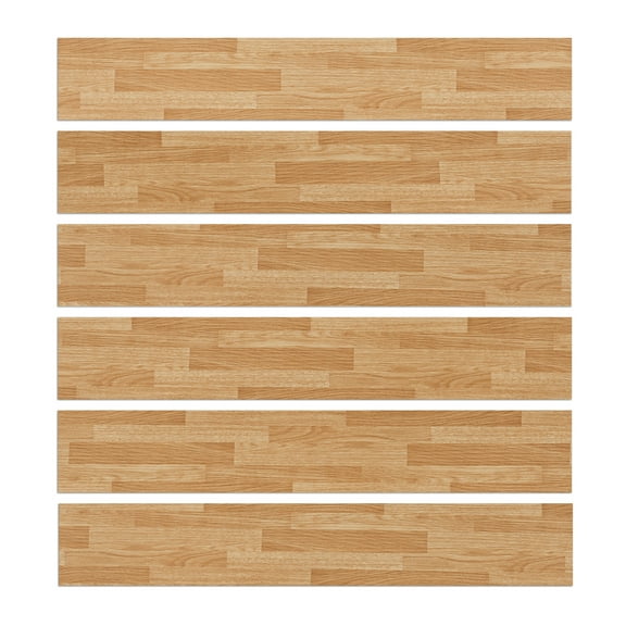 30PCS 12 MIL 6 in. x 36 in. 1.8mm Light Wood Peel and Stick Vinyl Flooring, UV Flooring Tile, Water Resistant (45 sq. ft./box)