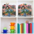 thumbnail image 6 of Yayeee 2 Pack Canvas Storage Basket with Handles for Shelves Fabric Bins Closet Organizer, Blue Flowers, 6 of 8