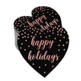 thumbnail image 1 of Inkdotpot Pack Of 100 Happy Holiday Favor Paper Tags Craft Real Rose Gold Foil Hang Tags, 1 of 8