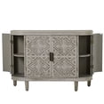 thumbnail image 4 of 47.2" Wooden Accent Storage Cabinet, Kitchen Buffet Sideboard with Antique Pattern Doors for Dining Room, Entryway,Hallway-Antique Gray, 4 of 9