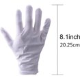thumbnail image 2 of Guantes blancos, 12 pares de guantes de algodón suave, guantes de inspección de dinero para monedas, guante con forro elástico, talla grande JAMW Sencillez, 2 of 5