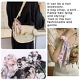 thumbnail image 4 of MINKUROW Hair Scrunchies with Bow,5Pcs Satin Hair Scrunchies with Tail Floral Bow Hair Ties Bunny Ear Scrunchies Long Tails Bow Scrunchies Hair Bands Ponytail Scarf Scrunchies for Women Girls, 4 of 6