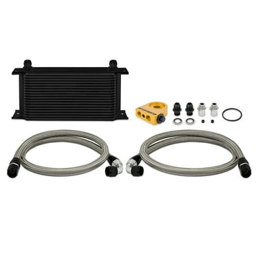 Mishimoto Universal Thermostatic 19 Row Oil Cooler Kit, Black