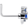 thumbnail image 4 of Body Candy 20 Gauge&nbsp;Nose Ring&nbsp;- 316L Stainless Steel&nbsp;L-Shape Nostril Stud&nbsp;Twining Vine Blue&nbsp;Piercing Jewelry&nbsp;for Women Men, 4 of 5