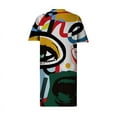 thumbnail image 5 of Usmixi Summer Dresses for Women Plus Size Pocket Swing Hem Tunic Tshirt Knee-Length Sun Dresses Short Sleeve V-Neck Tie-Dye Midi 2023 Casual Dress Green XXXXXL, 5 of 5