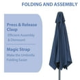 thumbnail image 7 of Autlaycil 9ft Outdoor Patio Umbrella with Base, 48lbs Water or 73lbs Sand Filled, Durable Ribs with Tilt and Crank - Navy Blue, 7 of 7