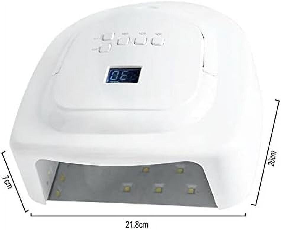 Nail Dryers 15600mAh Rechargeable Nail Lamp UV LED with Battery Cordless Gel Polish Dryer LED Light for Nails Wireless Nail Art Lamp Nail lamp (Color : S18 15600mAh 60W Plugs Type : EU)