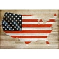 thumbnail image 2 of Santiago, Daniela 14x11 White Modern Wood Framed Museum Art Print Titled - American Flag, 2 of 4