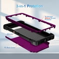 thumbnail image 4 of for Google Pixel 6 Case, Slim Dual Layer 3 in 1 Heavy Duty Protection Hybrid Hard PC Soft Silicone Rugged Bumper Anti Slip Full-Body Protective Cases for Google Pixel 6 2021, Purple, 4 of 6