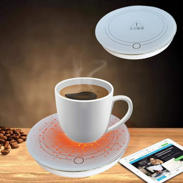 Coffee Mug Warmer For Desk Cup Warmer With Automatic Shut Off For Office Home Use Beverage Warmer For Coffee Milk Tea Keep Coffee Warm 24H Day USB Plug-