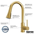 thumbnail image 3 of Karran  Weybridge Single-Handle Pull-Down Sprayer Kitchen Faucet Brushed Gold Brushed, 3 of 5
