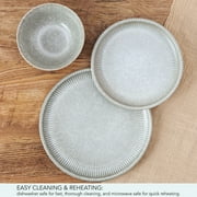 Pfaltzgraff Stone 12 Piece Dinnerware Set, Gray
