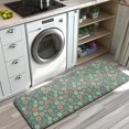 thumbnail image 3 of Green Christmas Floral Pattern Kitchen Rug Mat,Kitchen Runner Rugs Non Skid Washable,Decorative Kitchen Floor Mats for Kitchen,Sink,Laundry,17"x47.2", 3 of 7
