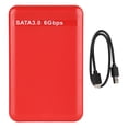 thumbnail image 1 of Estuche para disco duro externo USB3.0 SATA3.0 de 2,5 pulgadas Sincero Rojo 3 TB, 1 of 10
