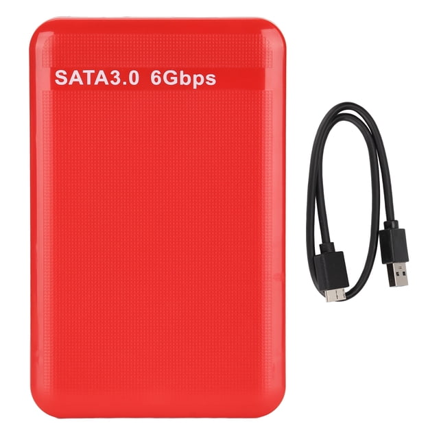 Estuche para disco duro externo USB3.0 SATA3.0 de 2,5 pulgadas Sincero Rojo 3 TB
