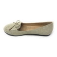 thumbnail image 2 of Victoria K Women's Bow With Gold Tipping Distressed Ballerina Flats, 2 of 5
