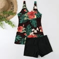 thumbnail image 6 of Modest Tankini Swimsuits for Women Two Piece Bathing Suits Floral Print Tank Top with Boyshorts, 6 of 7