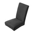 thumbnail image 2 of Dining Chair Covers, Stretch Kitchen Chair Cover, Removable Washable Chair Protector for Home,Restaurant,Banquet,18"x18"x24"(Black), 2 of 6