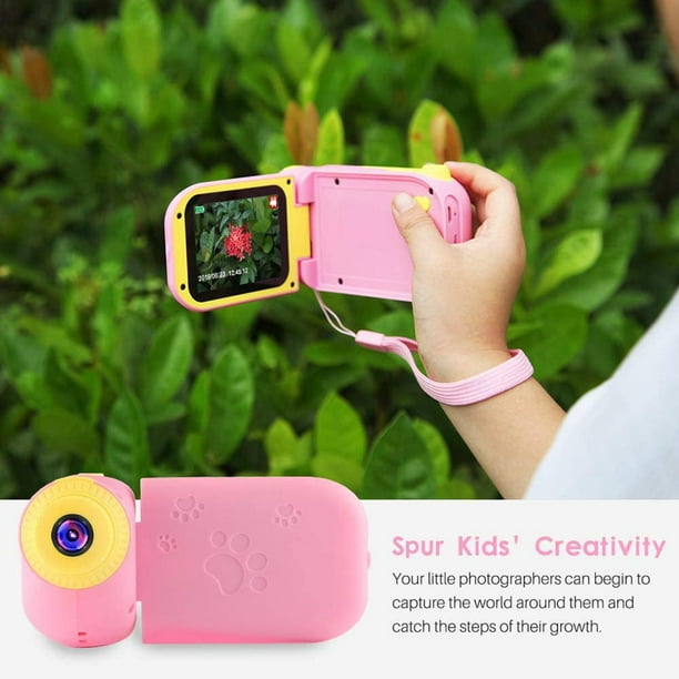 Cámara para Niñas Perfke Portátil Recargable Rosa Juguete Regalo