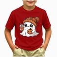 thumbnail image 2 of TOWED22 Halloween Outfits for Kids Pumpkin Patch Crew Toddler Short Sleeve Tshirt Top Casual Set Little Boy Girl Cothes,Red,10-11 Y, 2 of 5